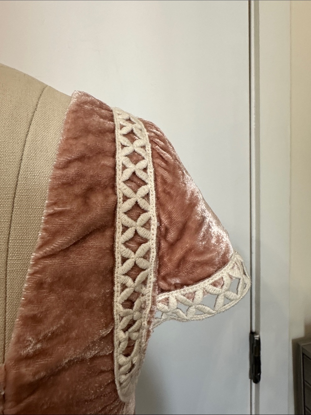 Free People Blush Velvet Square-Neck Trim Top - Picture 5 of 7